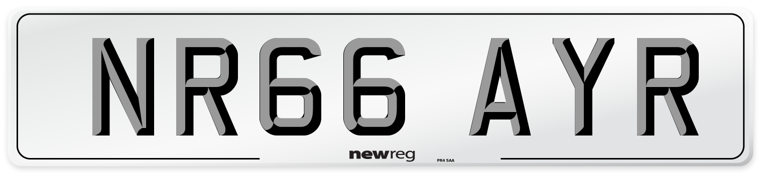 NR66 AYR Number Plate from New Reg